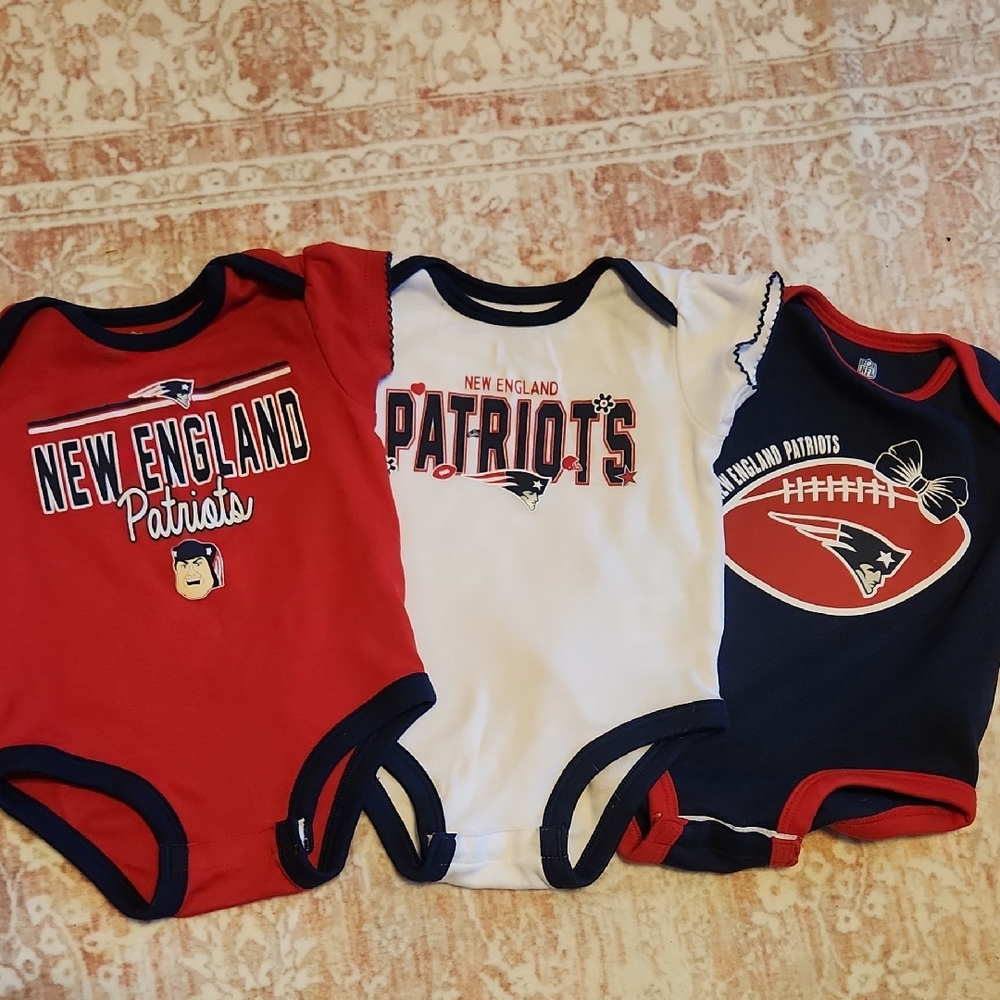 New England Patriots One Piece Set - Red, White, and Blue
